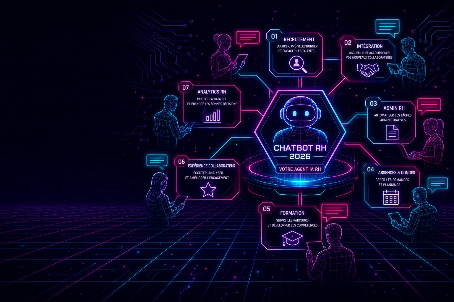 découvrez les 7 meilleurs chatbots rh en 2026 pour automatiser efficacement la gestion des ressources humaines grâce à l'intelligence artificielle.