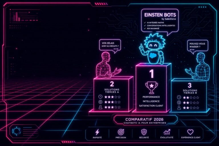 découvrez le comparatif complet entre einstein bots et les solutions tierces pour chatbots salesforce en 2026. guide détaillé pour choisir la meilleure option adaptée à vos besoins.