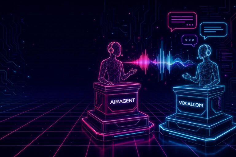 découvrez notre comparatif complet entre airagent et vocalcom, les leaders des centres d'appels ia en 2026. analysez fonctionnalités, performances et innovations pour choisir la solution adaptée à votre entreprise.