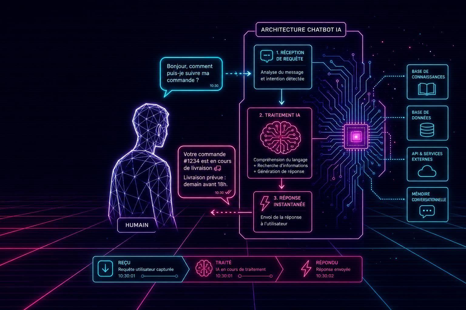 découvrez comment fonctionne un chatbot ia avec des explications simples et claires, spécialement conçues pour les dirigeants souhaitant optimiser la gestion et la relation client grâce à l'intelligence artificielle.