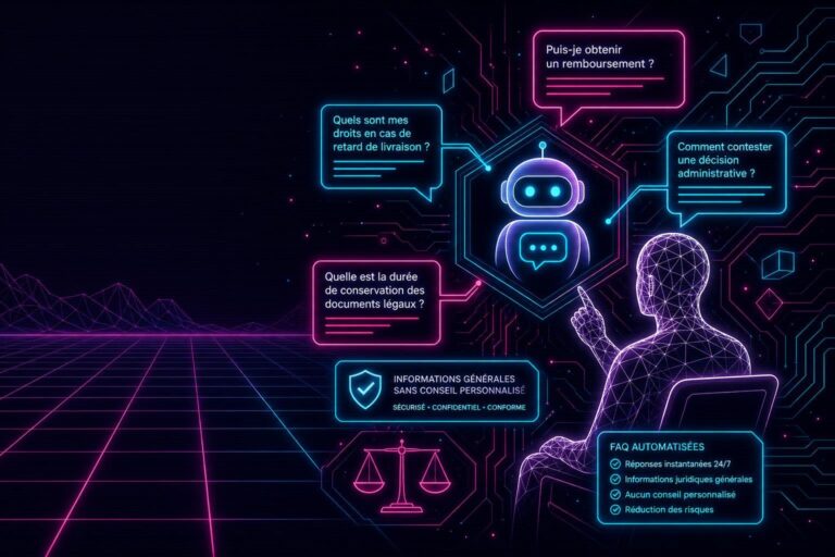 découvrez le chatbot juridique 2026, une solution innovante pour automatiser les faq en toute sécurité, sans risque de fournir un conseil juridique inapproprié.
